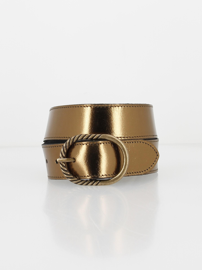 Ceinture nana suede jeans marron bronze femme - Pieces