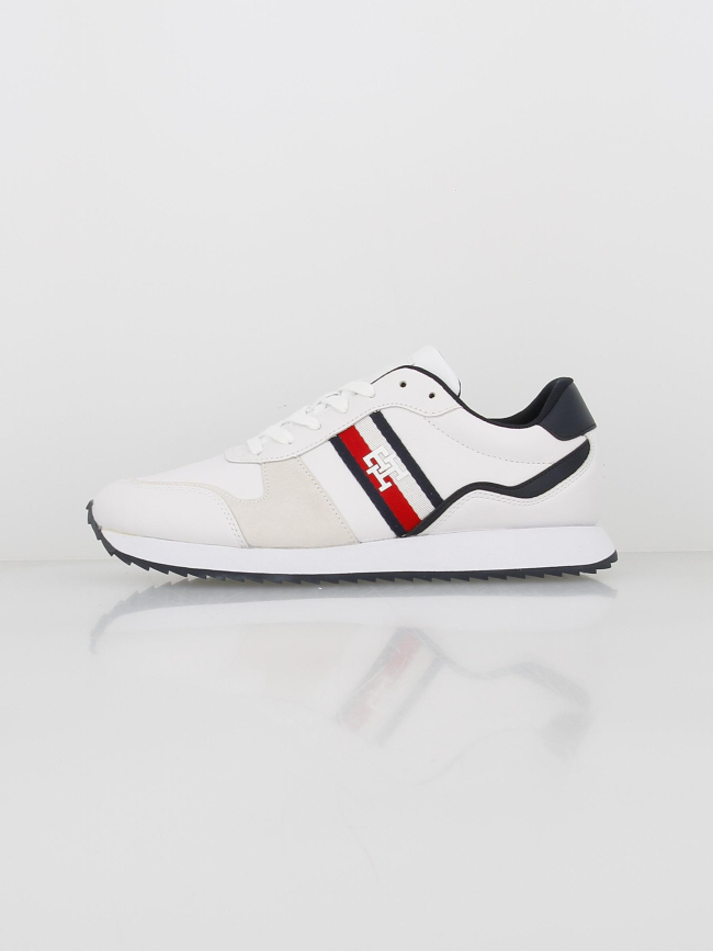 Baskets en cuir runner evo blanc homme - Tommy Hilfiger