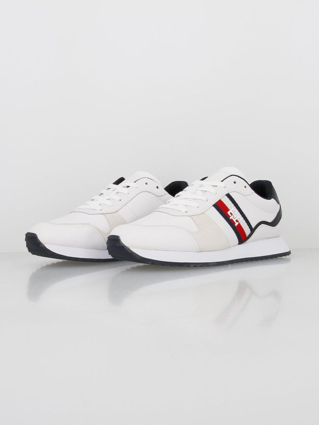 Baskets en cuir runner evo blanc homme - Tommy Hilfiger