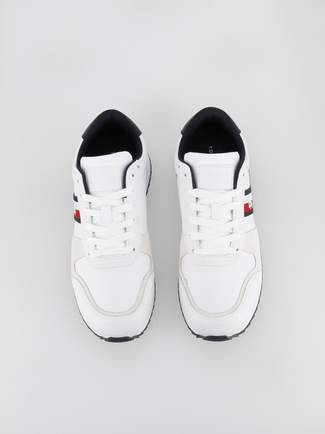 Baskets en cuir runner evo blanc homme - Tommy Hilfiger