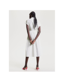 Robe midi cmd devore blanc femme - Tommy Hilfiger