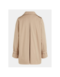 Manteau trench peached short beige femme - Tommy Hilfiger