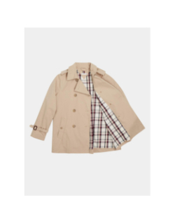 Manteau trench peached short beige femme - Tommy Hilfiger