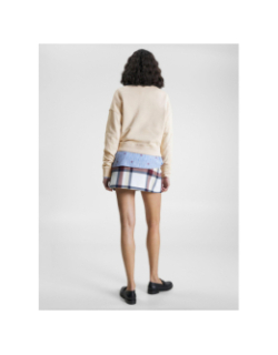 Sweat monotype embossé beige femme - Tommy Hilfiger