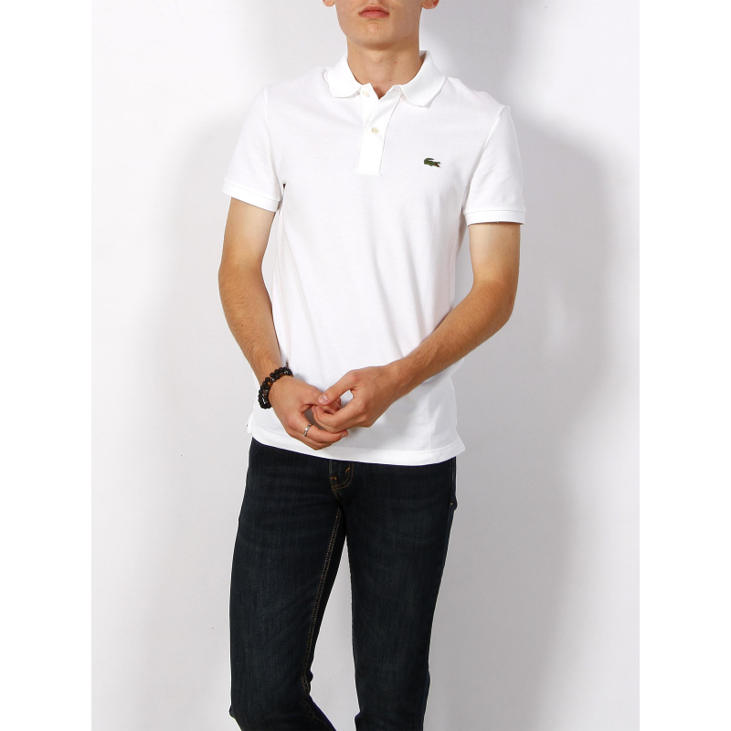 Polo core essentials uni logo blanc homme - Lacoste