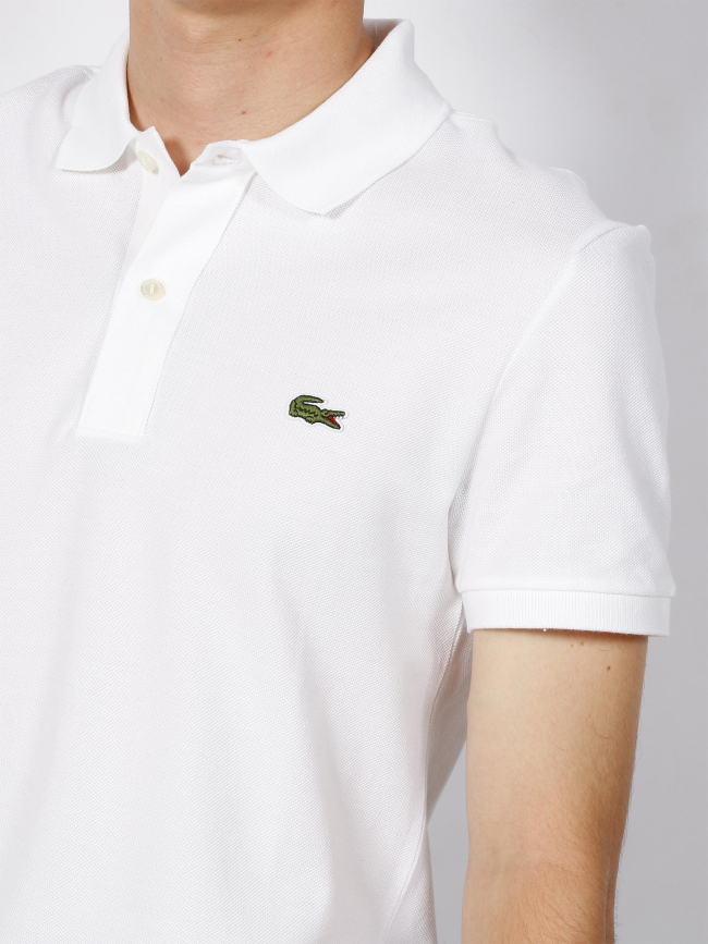 Polo core essentials uni logo blanc homme - Lacoste