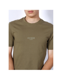 T-shirt éco slim aidy kaki homme - Guess