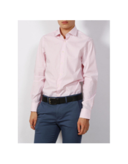 Chemise flex collar classic rayures roses homme - Tommy Hilfiger