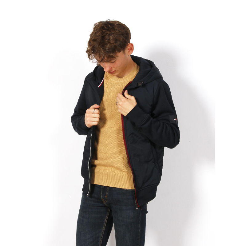 Veste mi-saison clean mix media bleu homme - Tommy Hilfiger