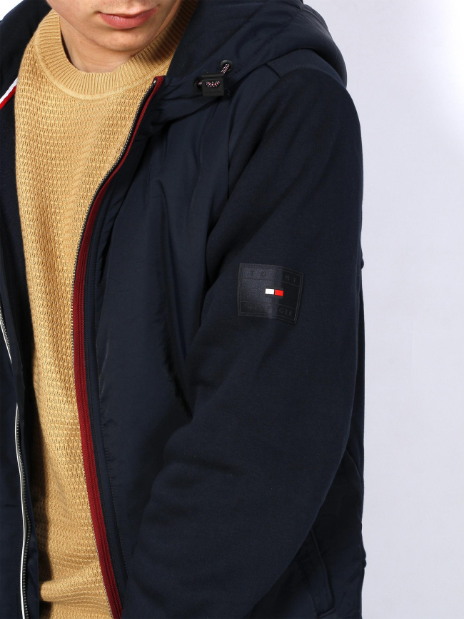 Veste mi-saison clean mix media bleu homme - Tommy Hilfiger