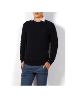 Pull interlaced structure bleu marine homme - Tommy Hilfiger