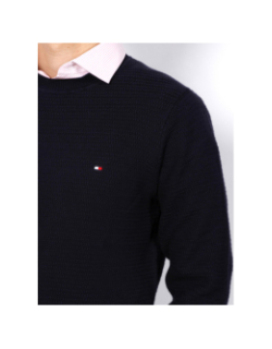 Pull interlaced structure bleu marine homme - Tommy Hilfiger