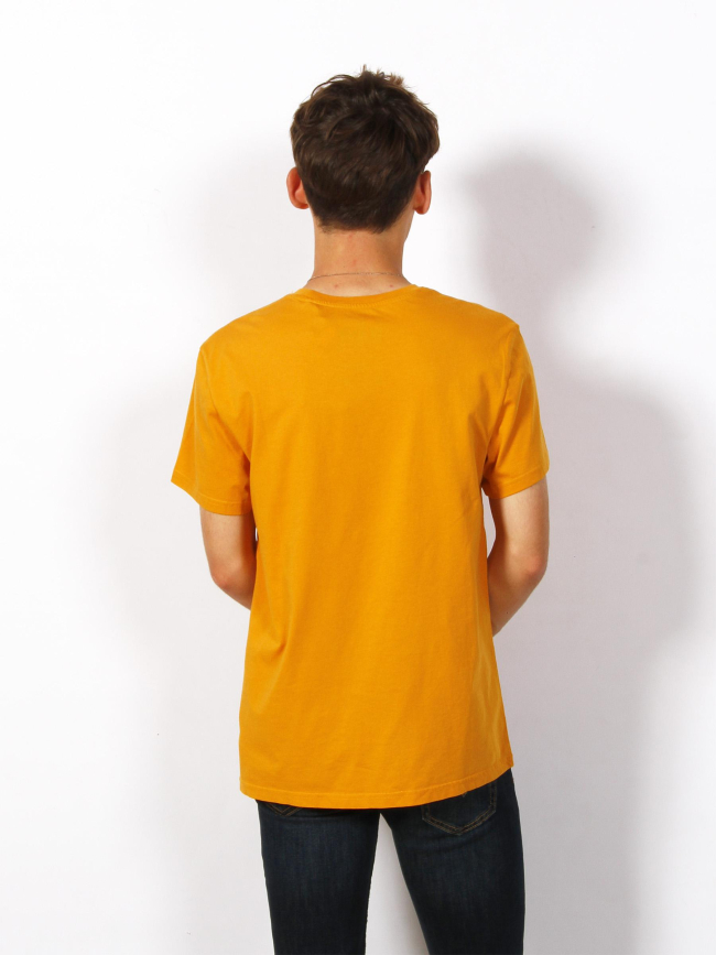 T-shirt logo RAW jaune moutarde homme- G star