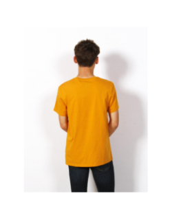 T-shirt logo RAW jaune moutarde homme- G star