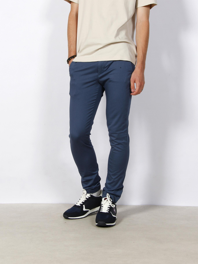 Pantalon chino bleecker print bleu homme - Tommy Hilfiger