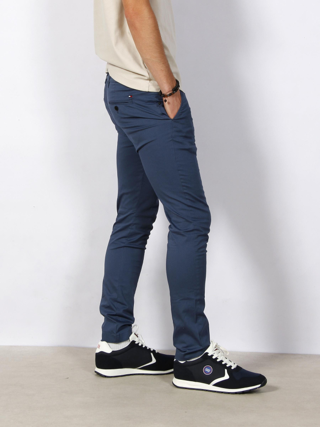 Pantalon chino bleecker print bleu homme - Tommy Hilfiger