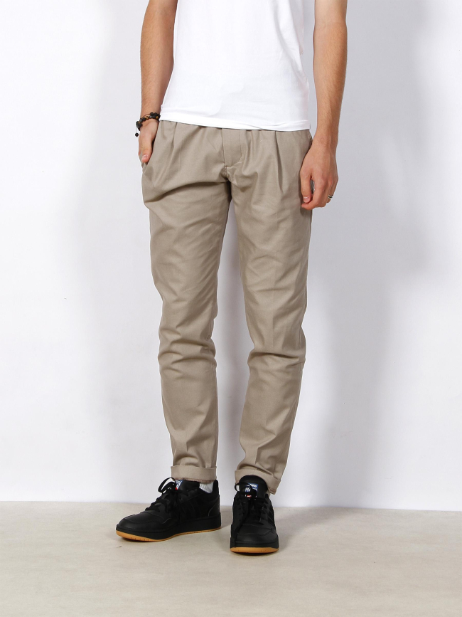 Jogger style chino hampton birds eye kaki homme - Tommy Hilfiger