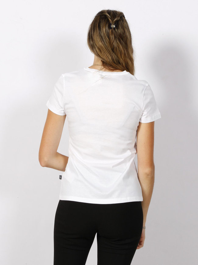 T-shirt essential basique logo blanc femme - Puma