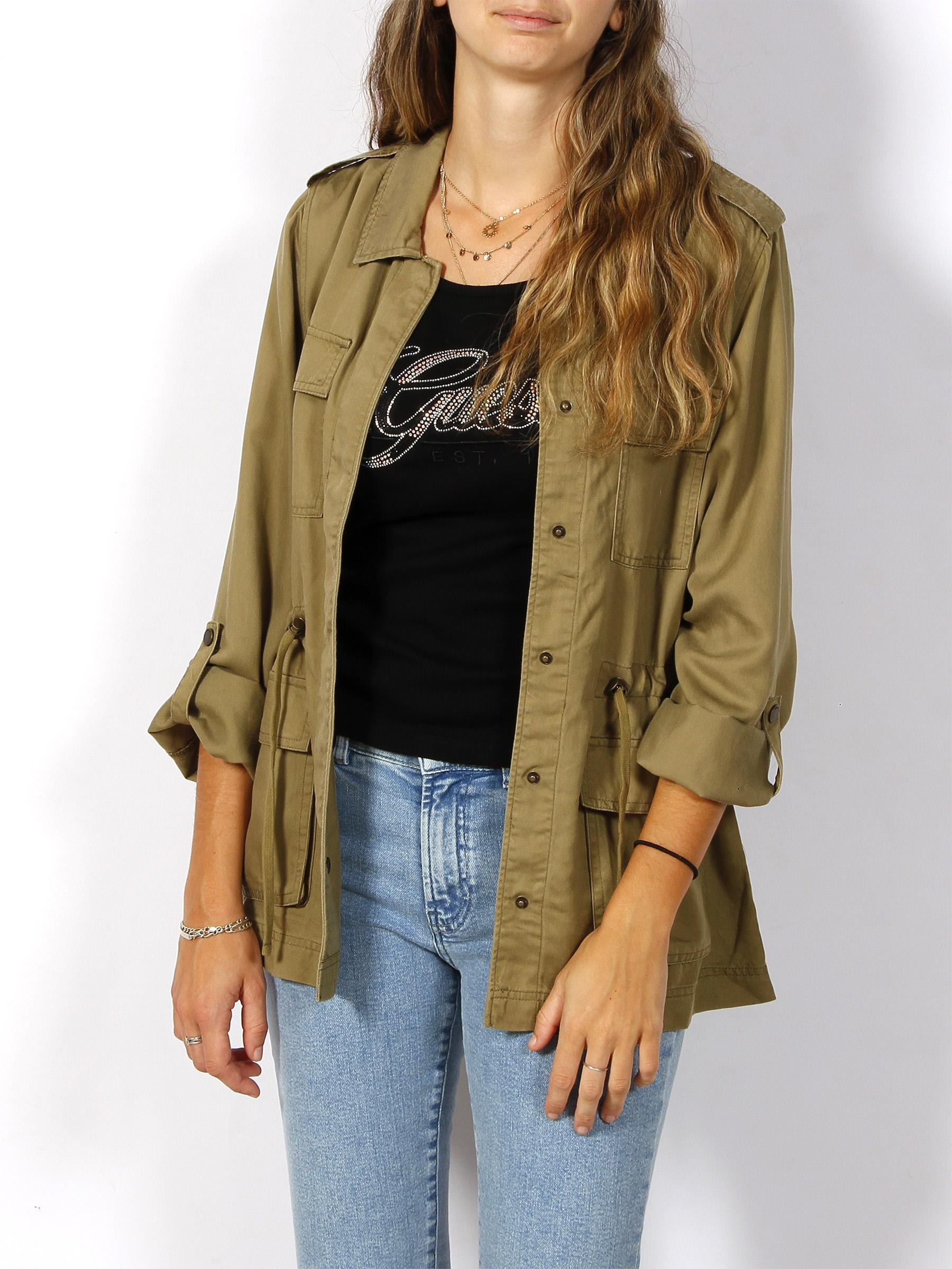 Veste légère kenya utility jacket kaki femme - Only