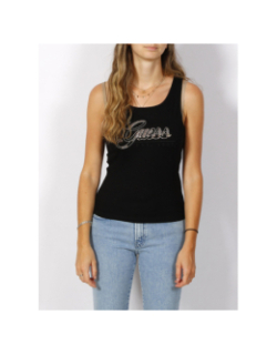 Débardeur script top noir femme - Guess