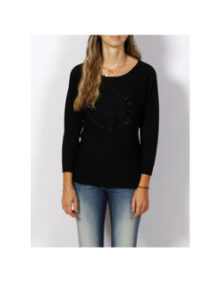 Pull manches longues marion batsleeve noir femme - Guess