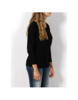 Pull manches longues marion batsleeve noir femme - Guess