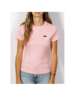 T-shirt classic logo rouge rose femme - Hugo