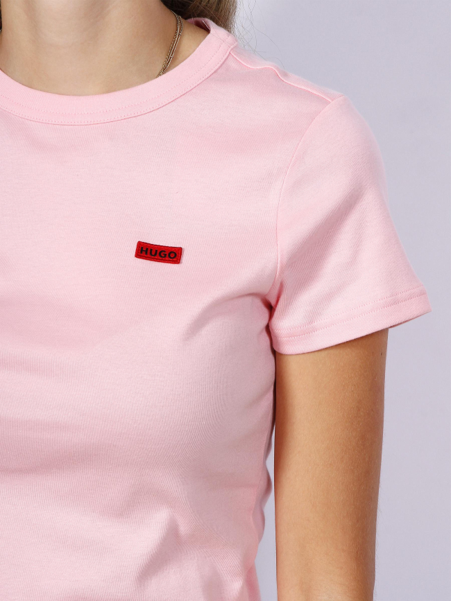 T-shirt classic logo rouge rose femme - Hugo