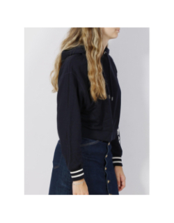 Sweat crop monotype bleu marine femme - Tommy Hilfiger