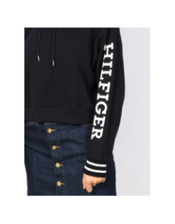 Sweat crop monotype bleu marine femme - Tommy Hilfiger