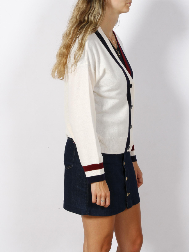 Gilet en laine cachemire crème femme - Tommy Hilfiger