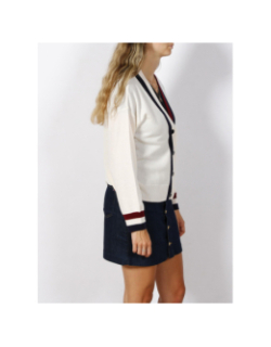 Gilet en laine cachemire crème femme - Tommy Hilfiger