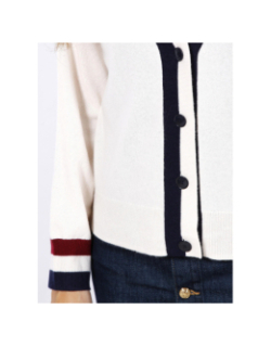 Gilet en laine cachemire crème femme - Tommy Hilfiger