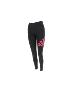 Legging de sport big logo rose noir fille - Adidas