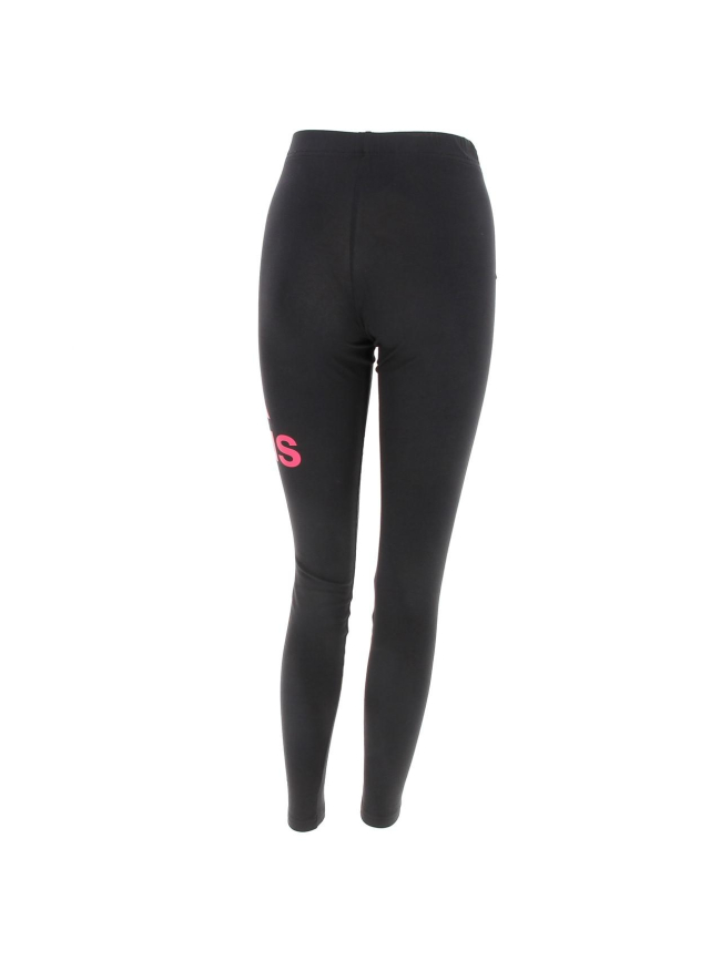 Legging de sport big logo rose noir fille - Adidas