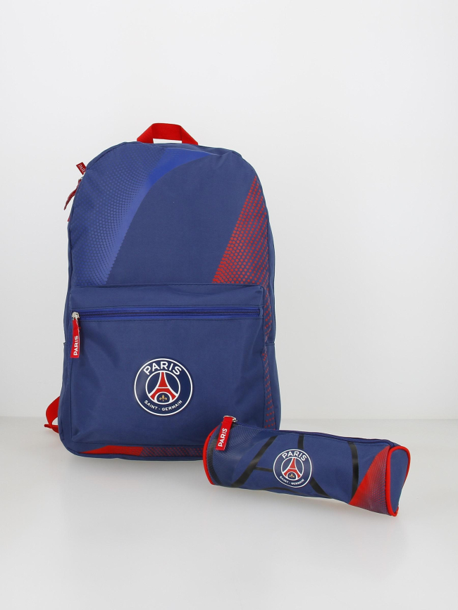Sac à dos + trousse du PSG bleu rouge enfant - PSG