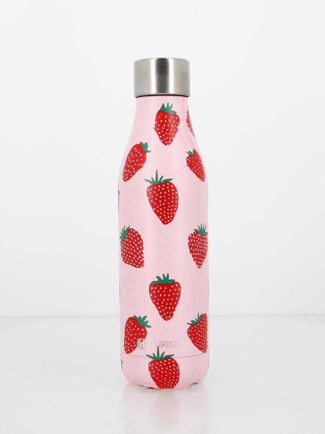 Gourde isotherme time up 500 ml fraise rose - Les Artistes