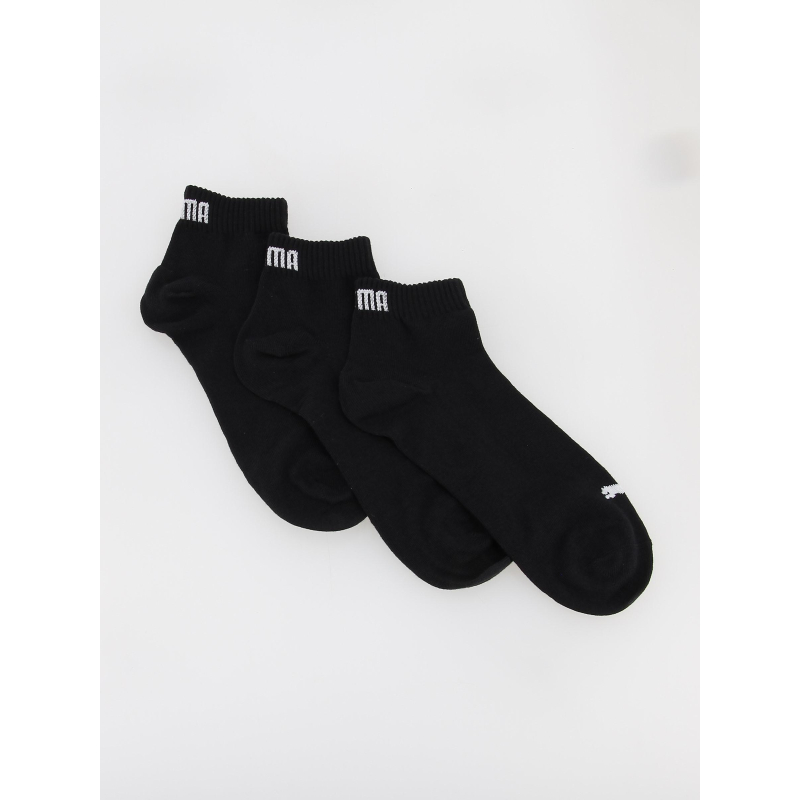 Lot de 3 paires de chaussettes quarter plain noir - Puma