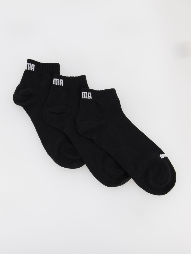 Lot de 3 paires de chaussettes quarter plain noir - Puma