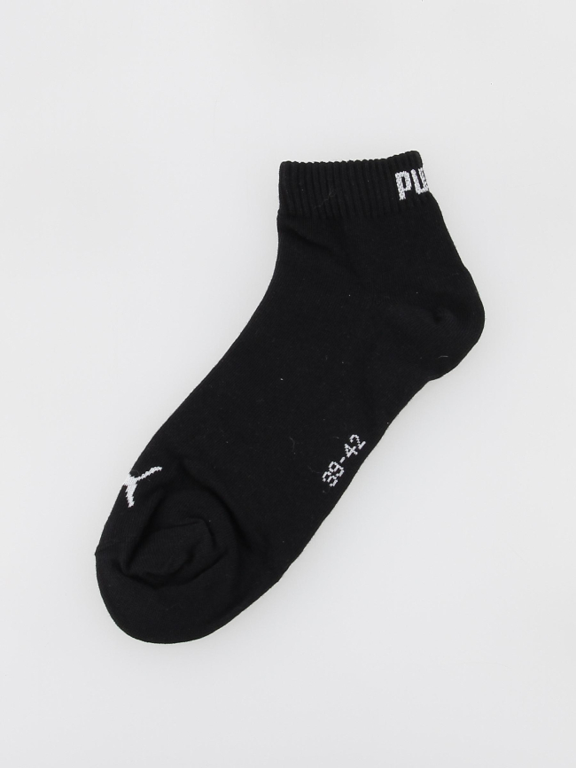 Lot de 3 paires de chaussettes quarter plain noir - Puma