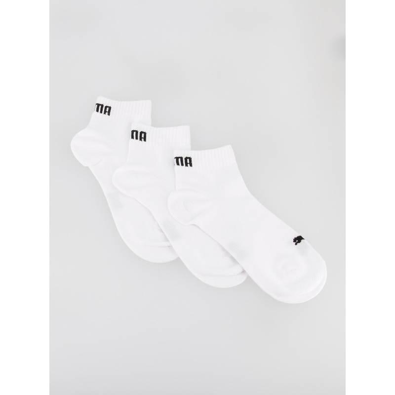 Lot de 3 paires de chaussettes quarter plain blanc - Puma