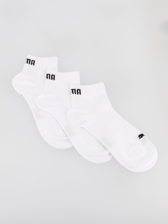 Lot de 3 paires de chaussettes quarter plain blanc - Puma