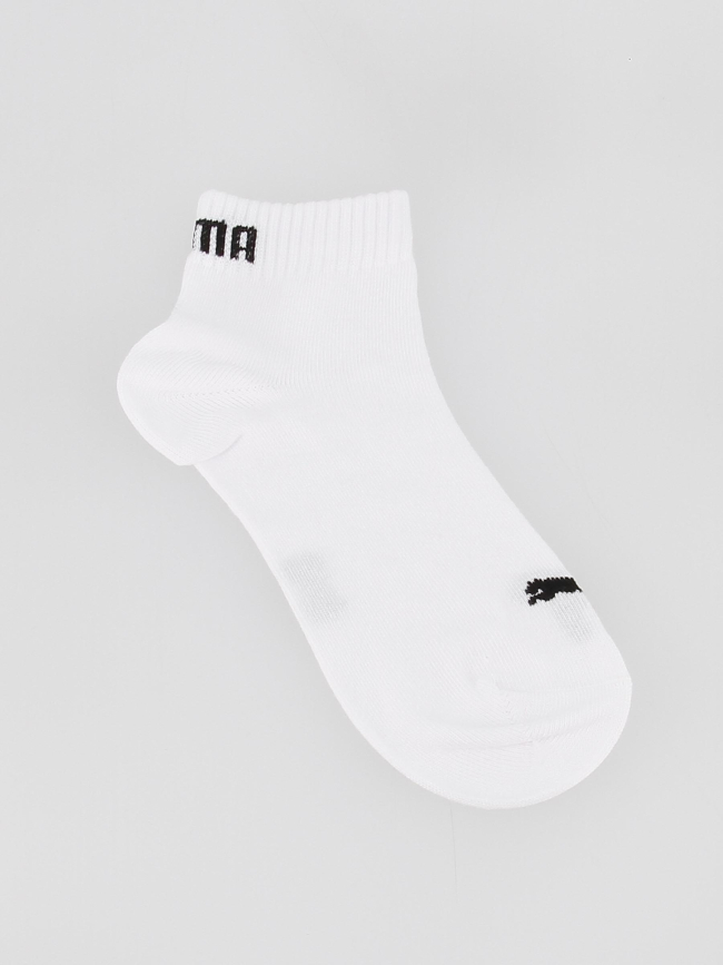 Lot de 3 paires de chaussettes quarter plain blanc - Puma