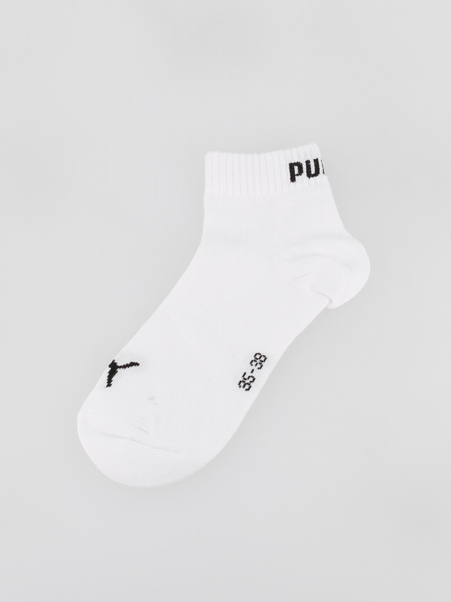 Lot de 3 paires de chaussettes quarter plain blanc - Puma