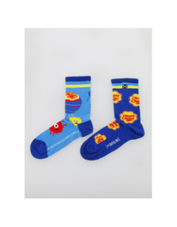 Chaussettes depareillées tennis chupa chups bleu - Capslab