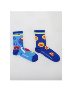 Chaussettes depareillées tennis chupa chups bleu - Capslab