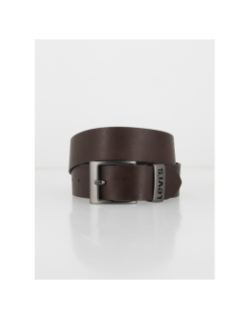 Ceinture en cuir bovin boucle en métal marron homme - Levis