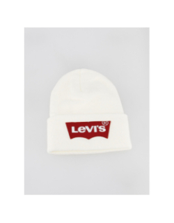 Bonnet logo rouge oversized chauve-souris crème femme - Levis