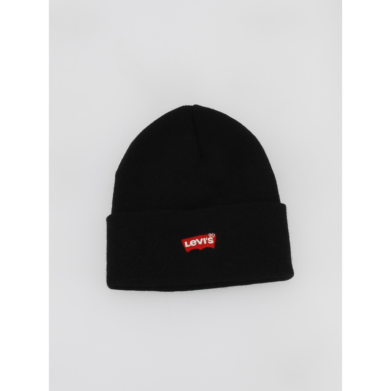 Bonnet logo rouge brodé en ailes de chauve-souris noir - Levis