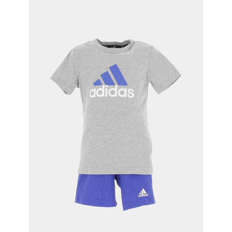 Ensemble t-shirt + short bleu gris enfant - Adidas